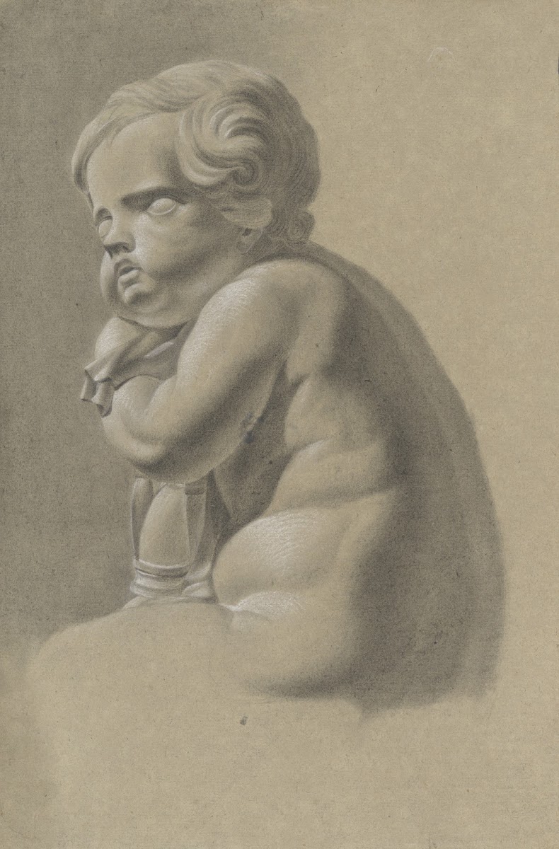 Seated child with hourglass 1802