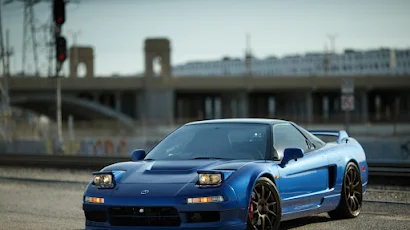 Blue Cars, Japanese Cars, Sports Car, Pop-up Headlights, Larry Chen, Honda Wallpaper Background