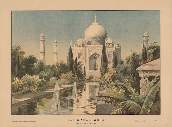 Taj Mahal Acra From the Gardens 1907