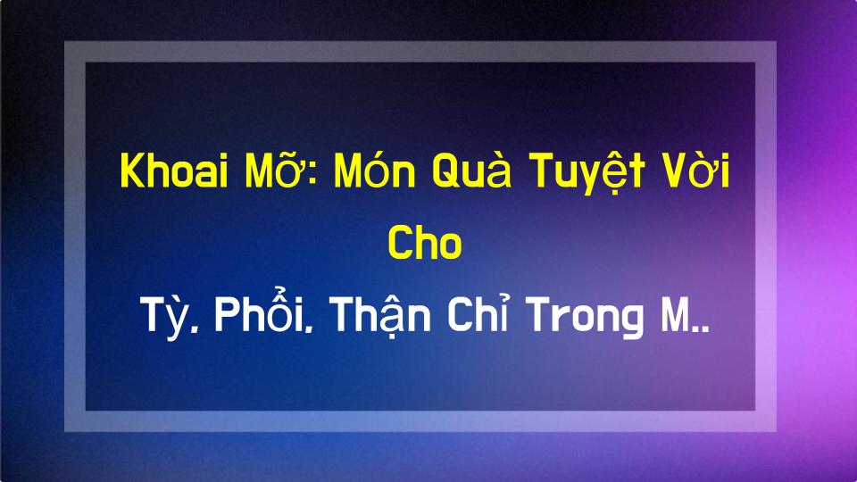 Khoai Mỡ: Món Quà Tuyệt Vời Cho Tỳ, Phổi, Thận Chỉ Trong Một Củ