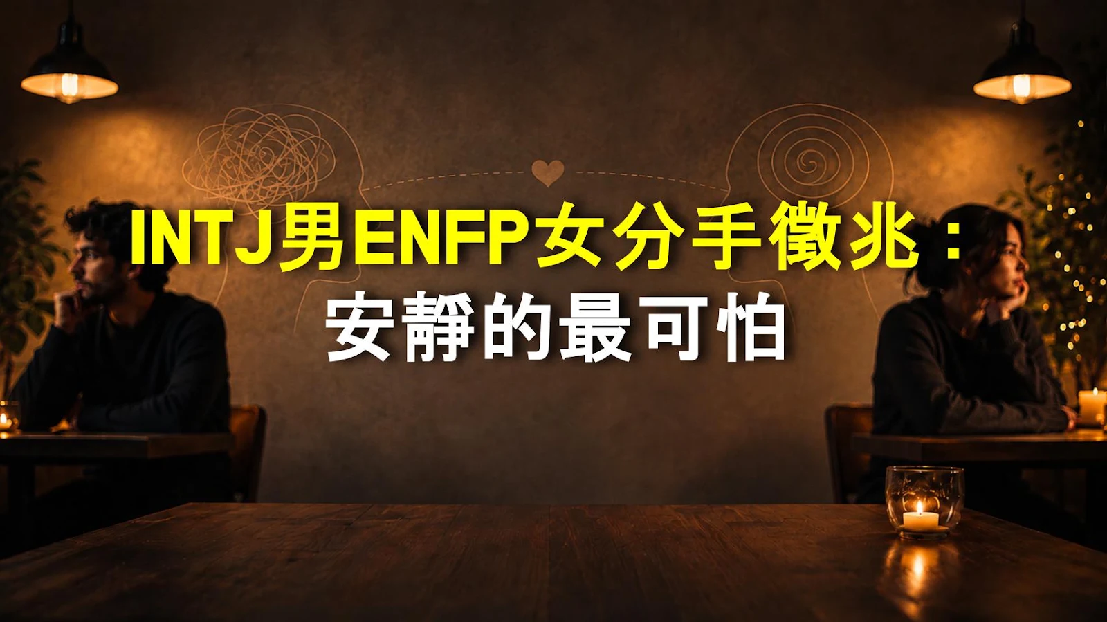 INTJ男ENFP女分手徵兆：安靜的最可怕