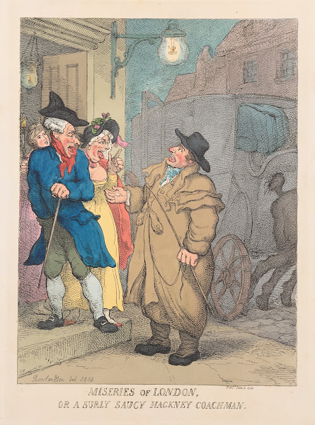 Miseries of London or a surley saucy Hackney coachman 1814