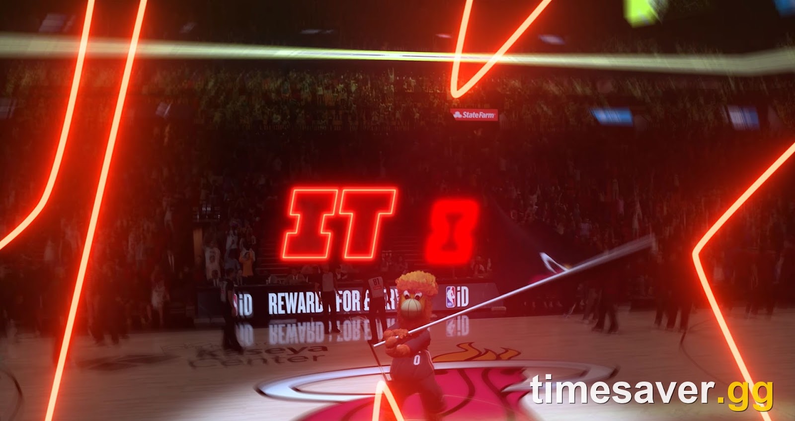 NBA 2K27's nighttime neon City aesthetic — online play in The City, The REC and the Park is a core VC earning loop
