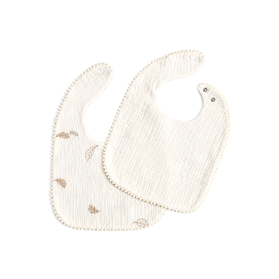 Baby Bib Twins muslin Marshmallow 2 pcs multicolor