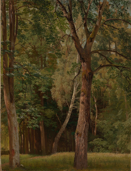 Laubwald mit Kastanien und Birken 1854 1863