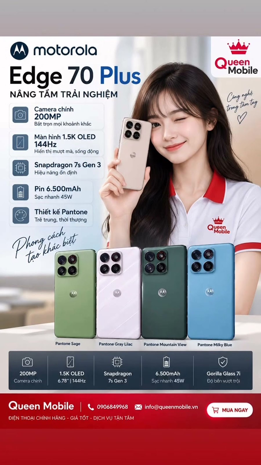 Motorola Edge 70 Plus ra mắt với camera 200 MP và pin 6.500 mAh, nhưng chữ Plus có thực sự đồng nghĩa nâng cấp toàn diện #Motorola #MotorolaEdge70Plus #Edge70Plus #Edge70 #Edge70Fu