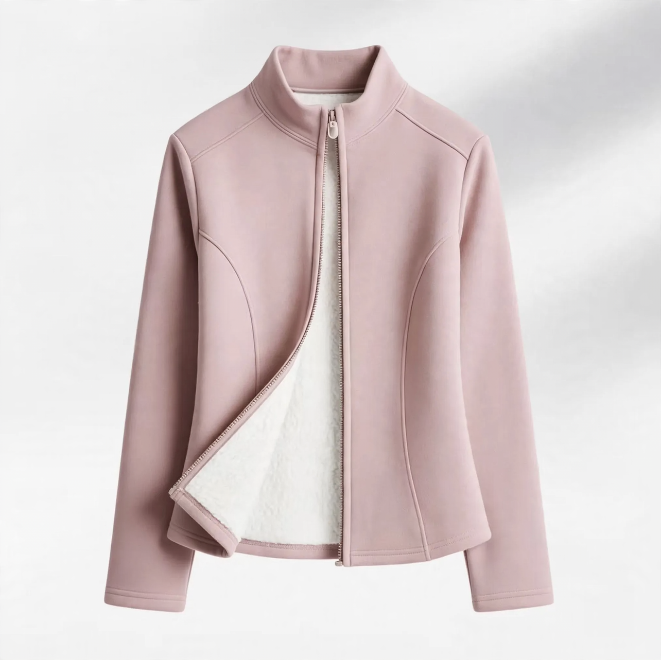 Padded sports jacket with zipper