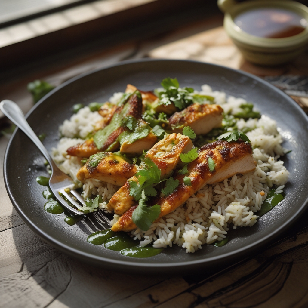 Peruvian Chicken and Rice with Green Sauce - Easy & Flavorful Homemade Meal finished