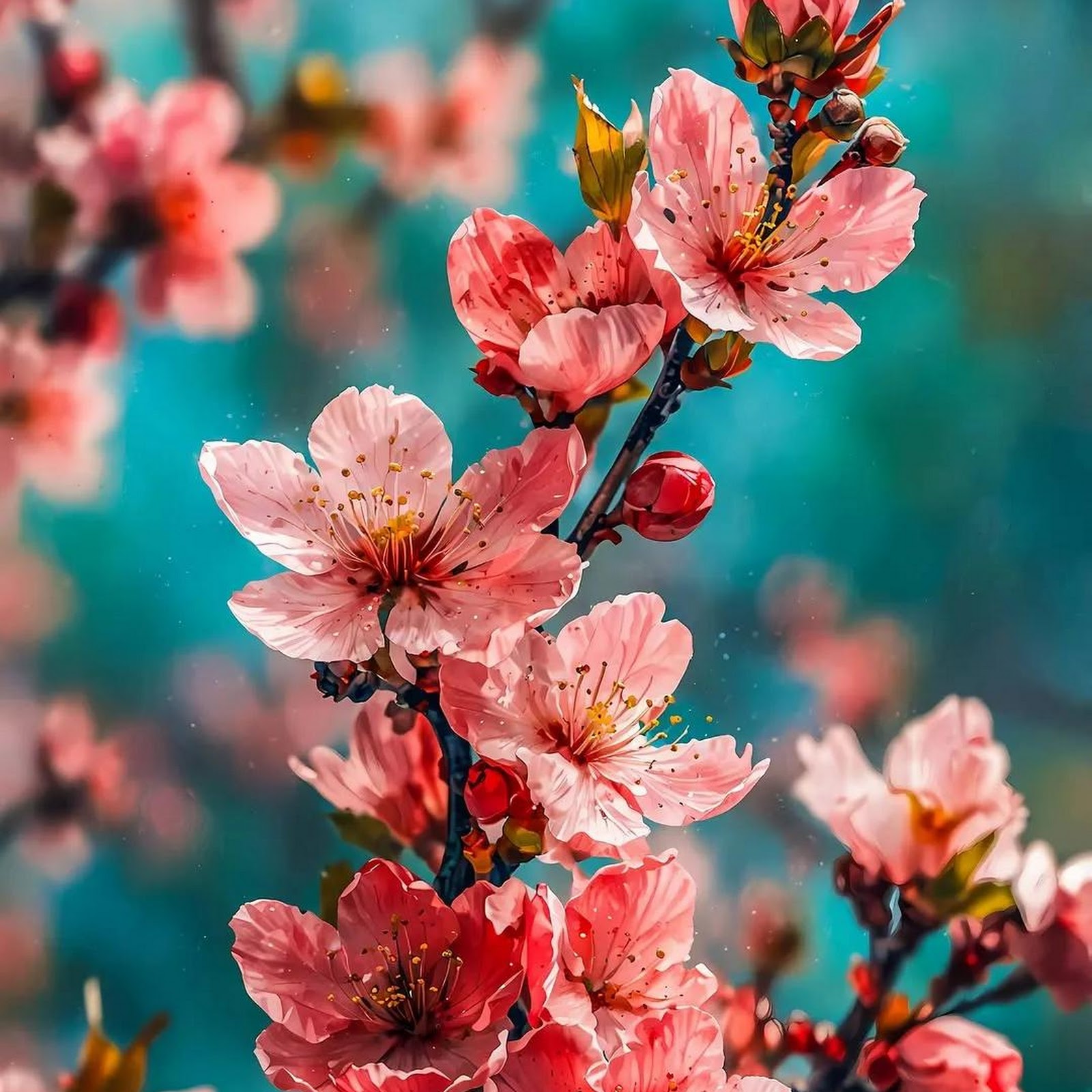 Download Cherry Blossoms, Spring Flowers, Floral Photography, Pink Blooms Full HD iPhone