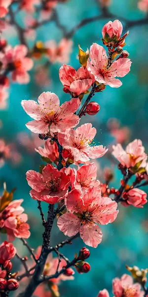 Cherry Blossoms, Spring Flowers, Floral Photography, Pink Blooms Full HD iPhone Wallpaper Background