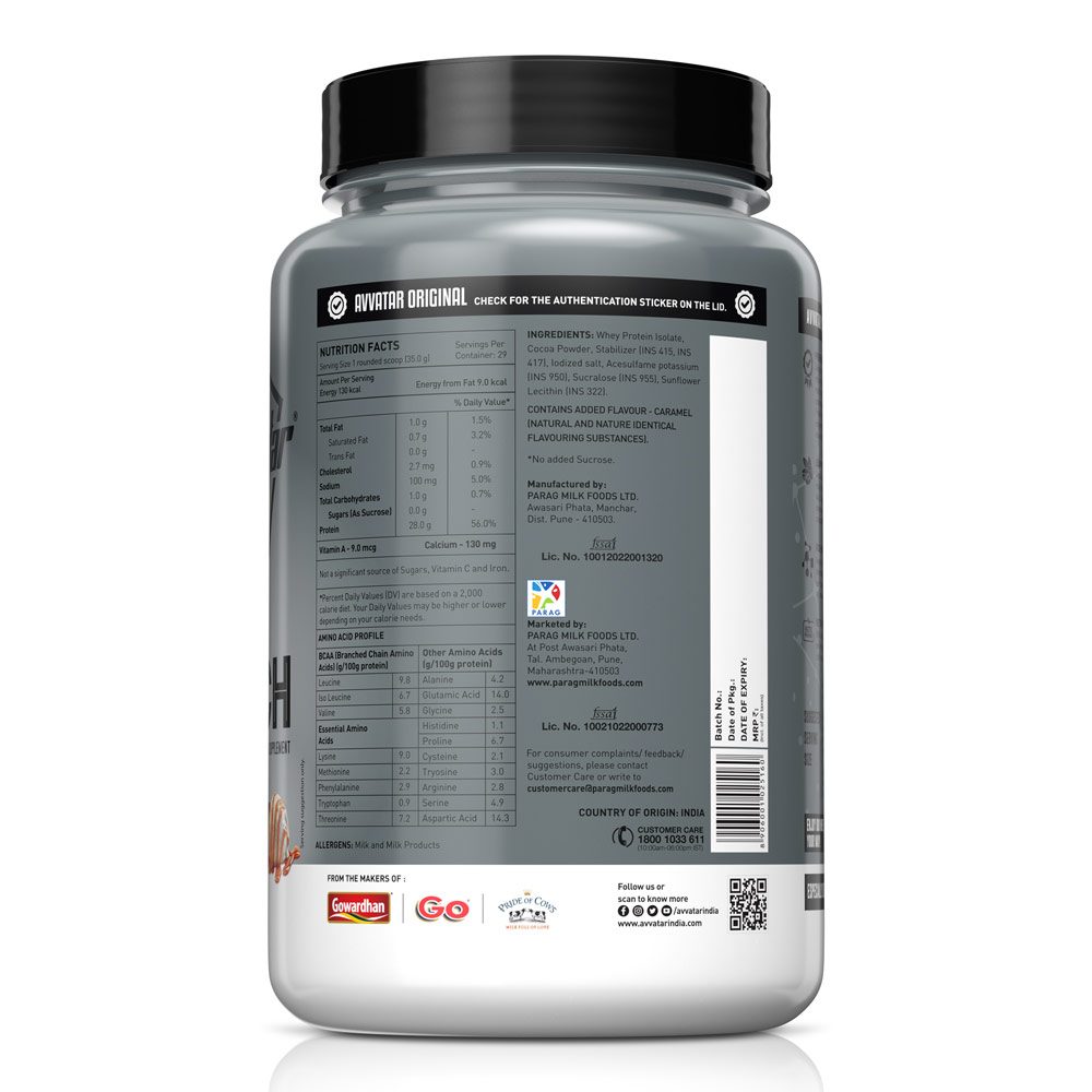 Avvatar Isorich Protein Caramel Crème Flavour, 1 Kg