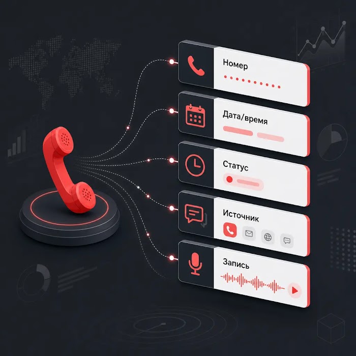 данные о звонках в CRM — Схема данных о звонках, фиксируемых в CRM-системе