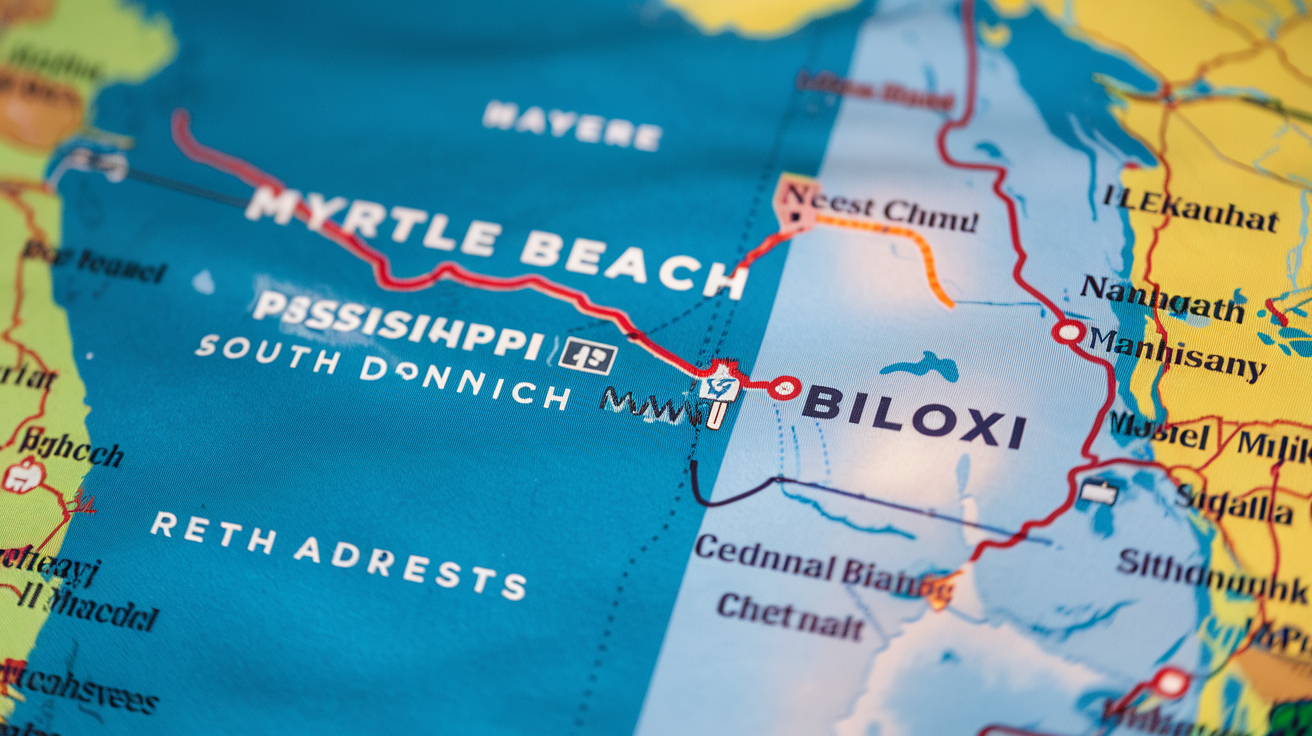Distance and Travel Tips from Myrtle Beach to Biloxi, MS