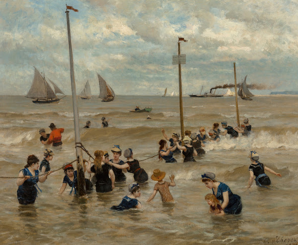 Bathing by the sea 1876