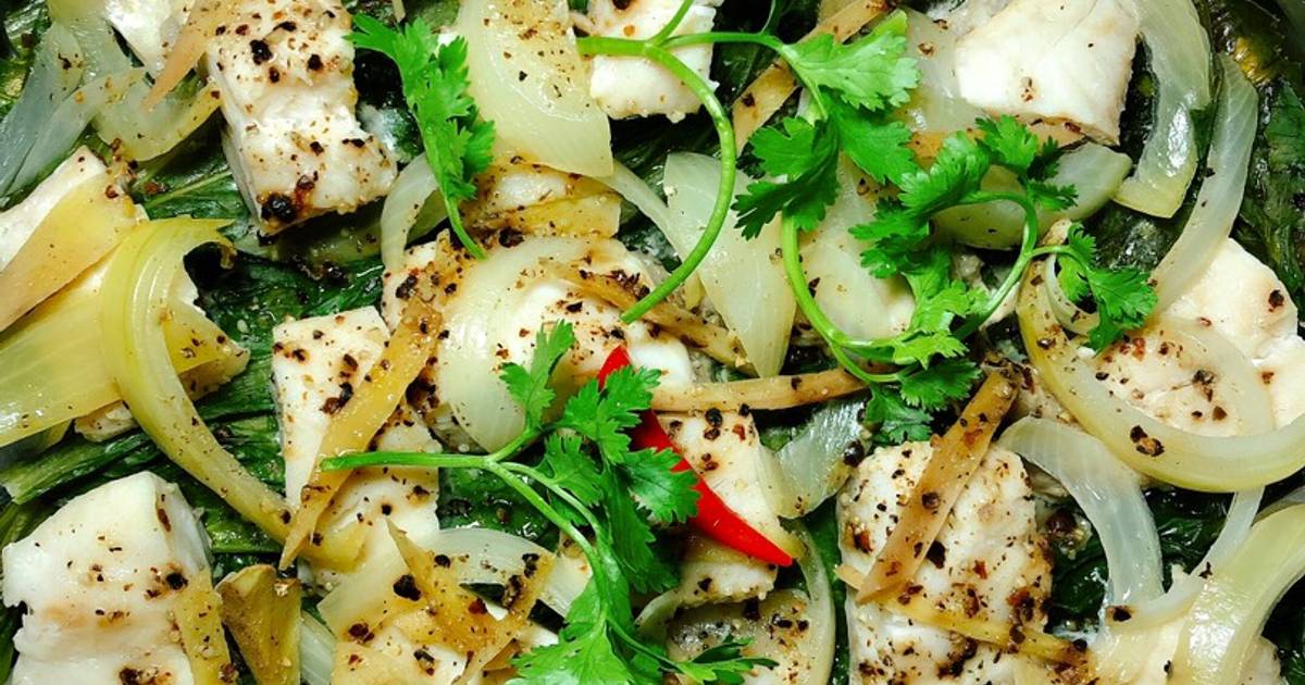 Cá Diêu Hồng Hấp Gừng & Rau Cải Cay