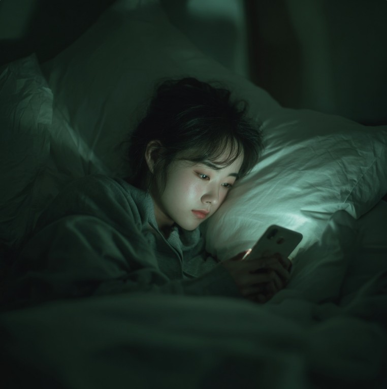 늦은 밤을 가리키는 시계