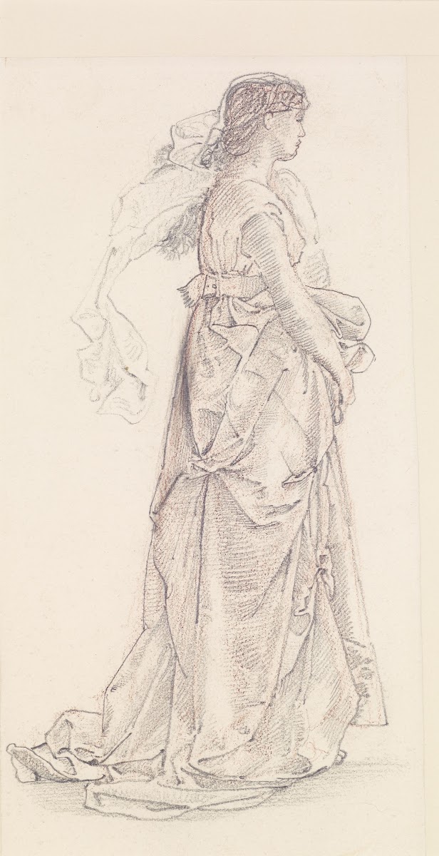 St George Series  Study of Female Attendant for The Princess led to the Dragon I