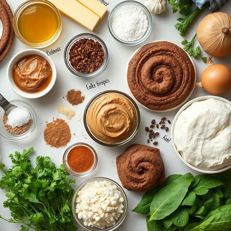 Ingredients for Easy Peanut Butter Brownie Swirl Cookies Recipe: Quick & Chewy Dessert Delight