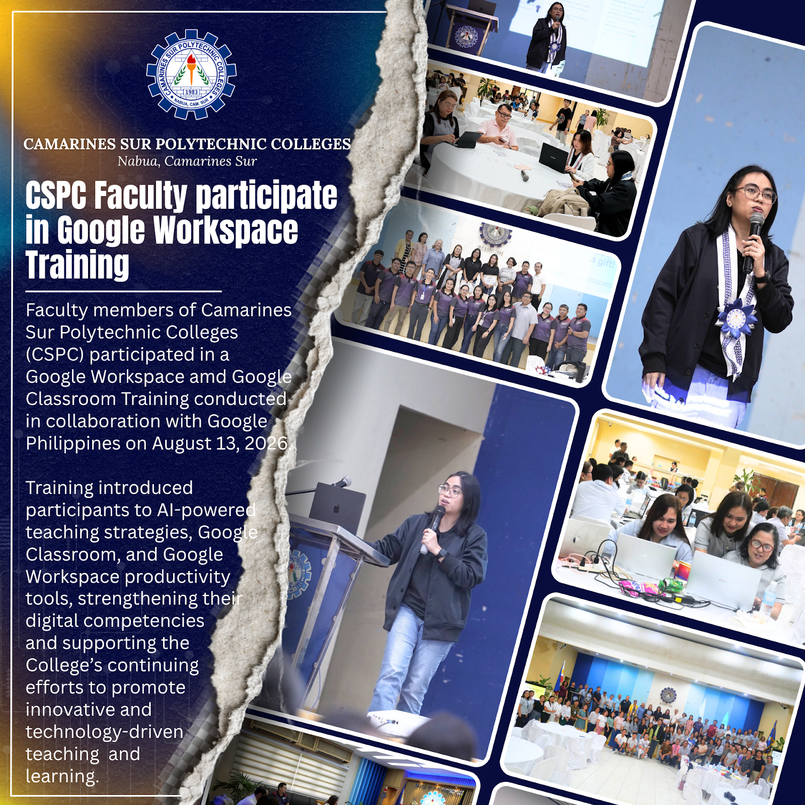 𝗖𝗦𝗣𝗖 𝗙𝗮𝗰𝘂𝗹𝘁𝘆 𝗦𝘁𝗿𝗲𝗻𝗴𝘁𝗵𝗲𝗻 𝗗𝗶𝗴𝗶𝘁𝗮𝗹 𝗧𝗲𝗮𝗰𝗵𝗶𝗻𝗴 𝗦𝗸𝗶𝗹𝗹𝘀 𝗧𝗵𝗿𝗼𝘂𝗴𝗵 𝗚𝗼𝗼𝗴𝗹𝗲 𝗪𝗼𝗿𝗸𝘀𝗽𝗮𝗰𝗲 𝗧𝗿𝗮𝗶𝗻𝗶𝗻𝗴