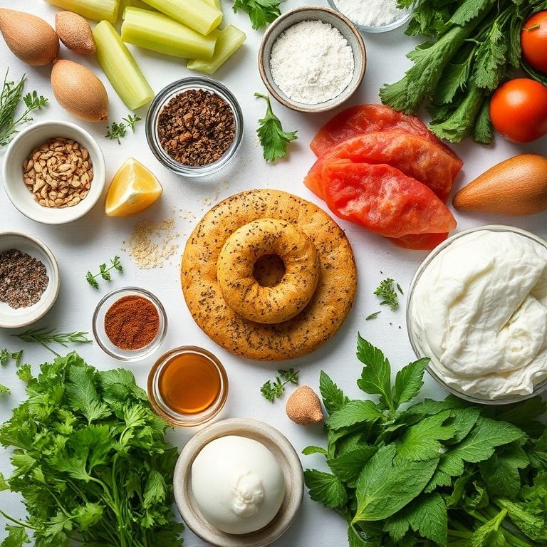Ingredients for Crispy Sesame Bread Rings: A Taste of Mediterranean Bliss – Easy & Homemade Snack