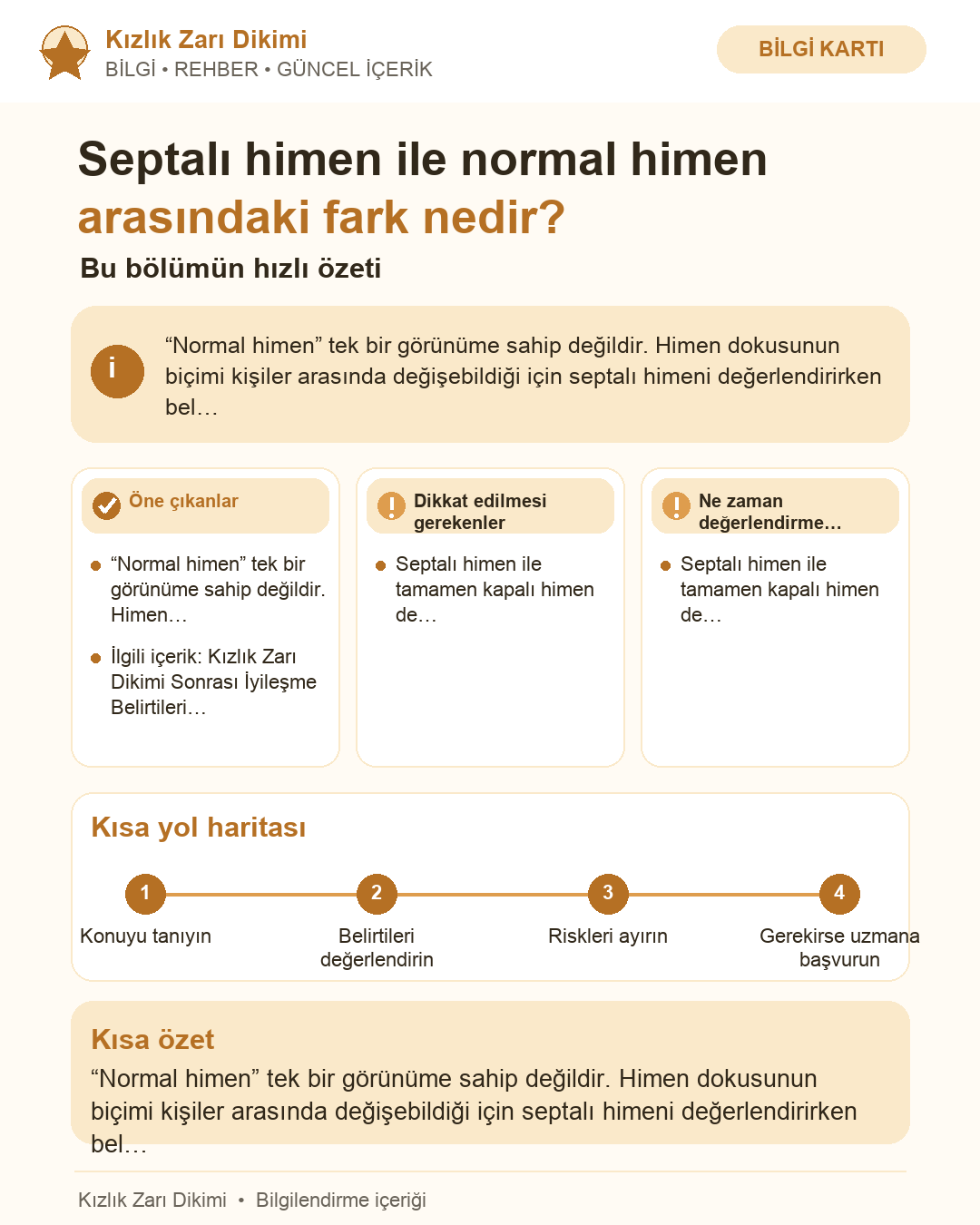 Septalı himen ile normal himen arasındaki fark nedir?
