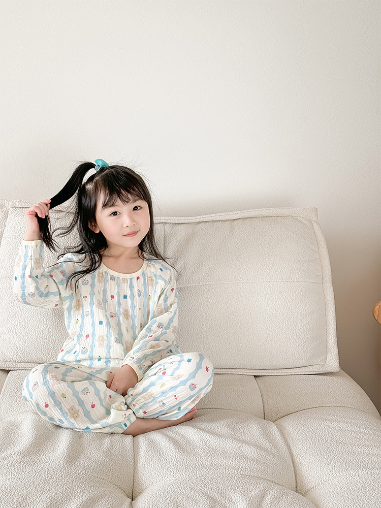 Children's onesie, cotton muslin, long sleeve