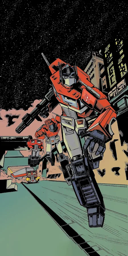 Optimus Prime Leading The Autobots Full HD iPhone Phone Wallpaper