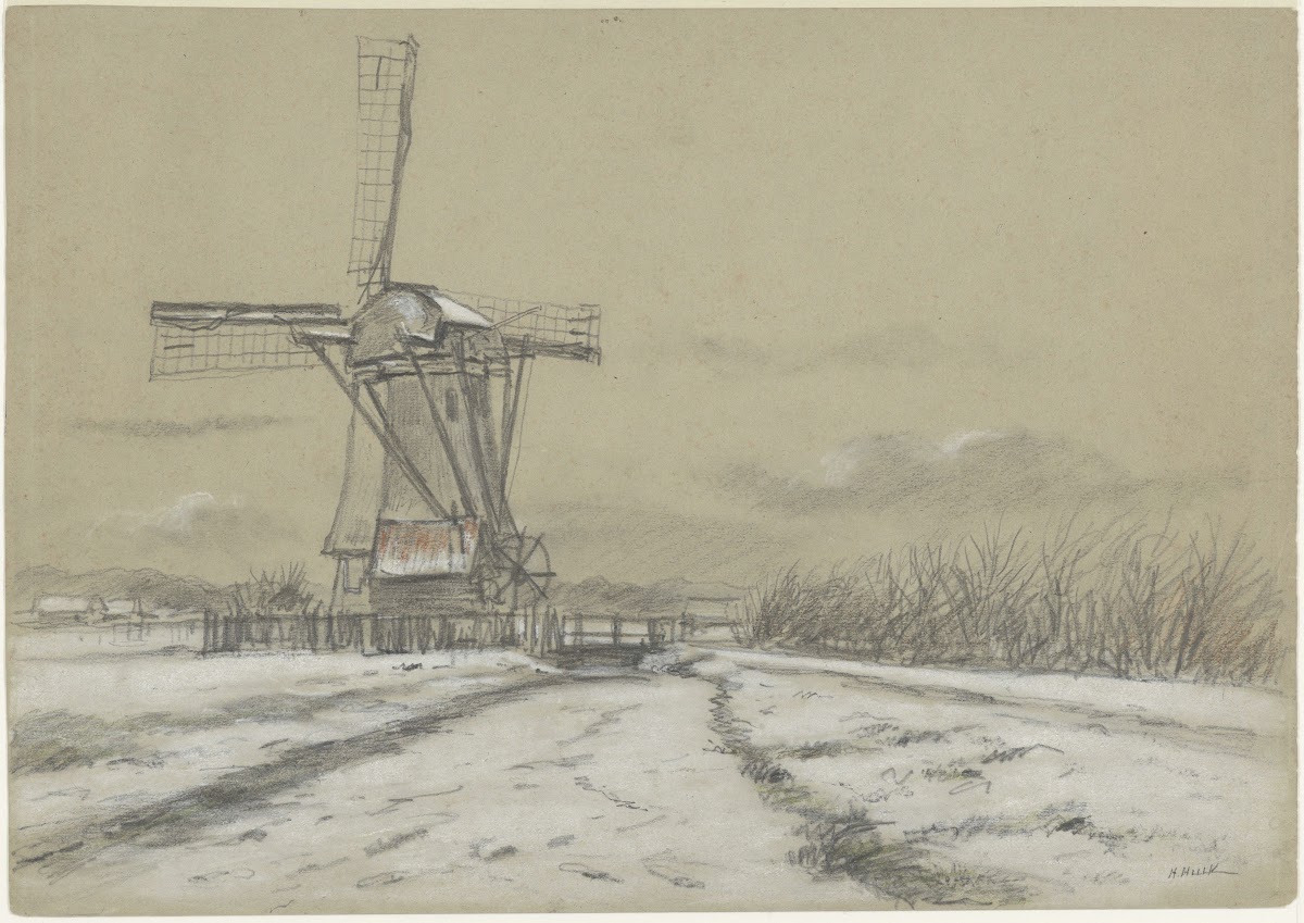 Molen in de Veenpolder bij de Leidsevaart 1895