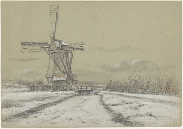 Molen in de Veenpolder bij de Leidsevaart 1895