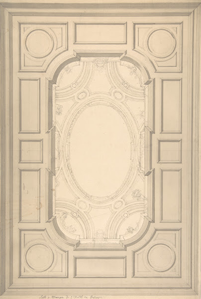 Design for Trompe LOeil Ceiling for Dining Room Hôtel de Trévise 18501910