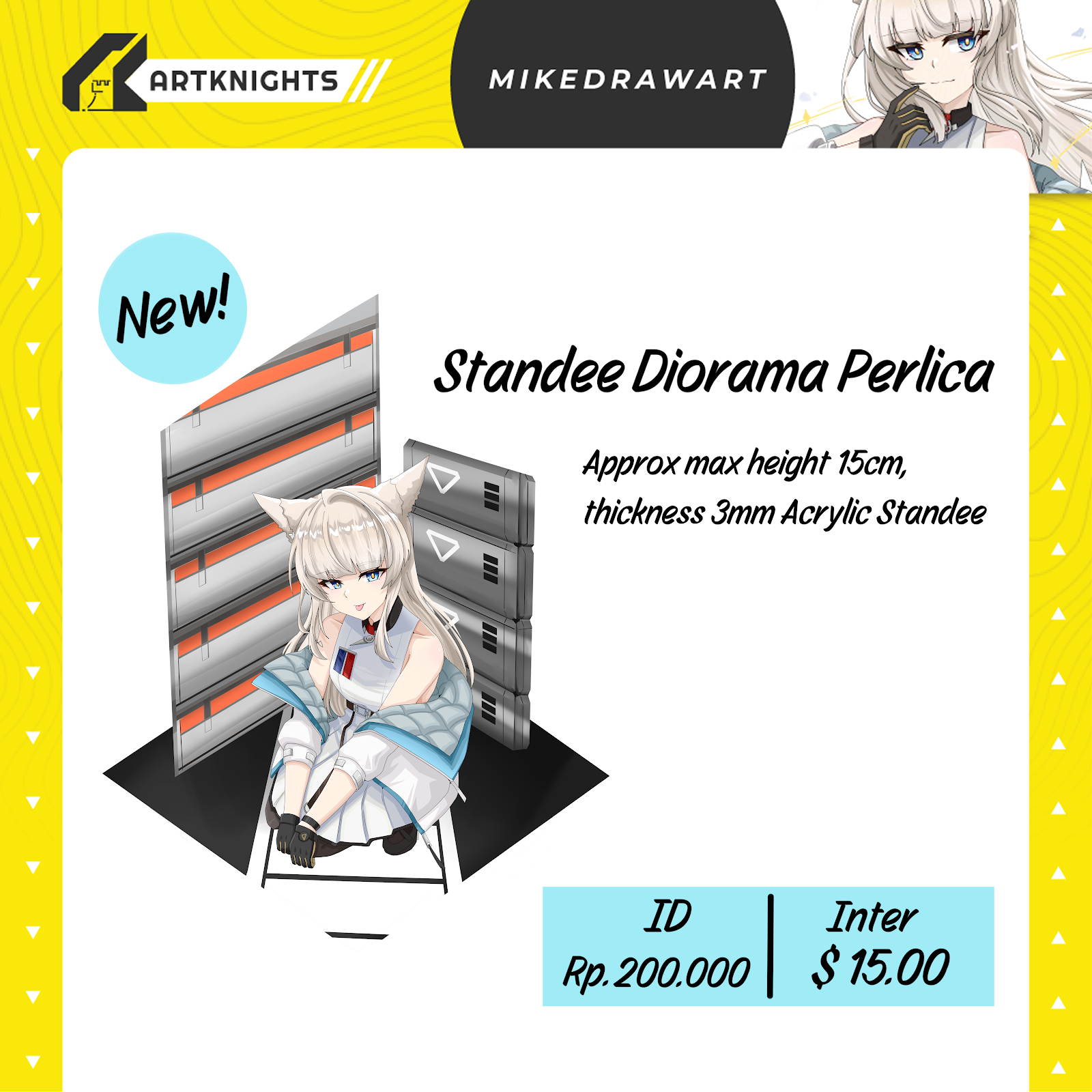 Acrylic Standee diorama Perlica  by MikeDrawArt