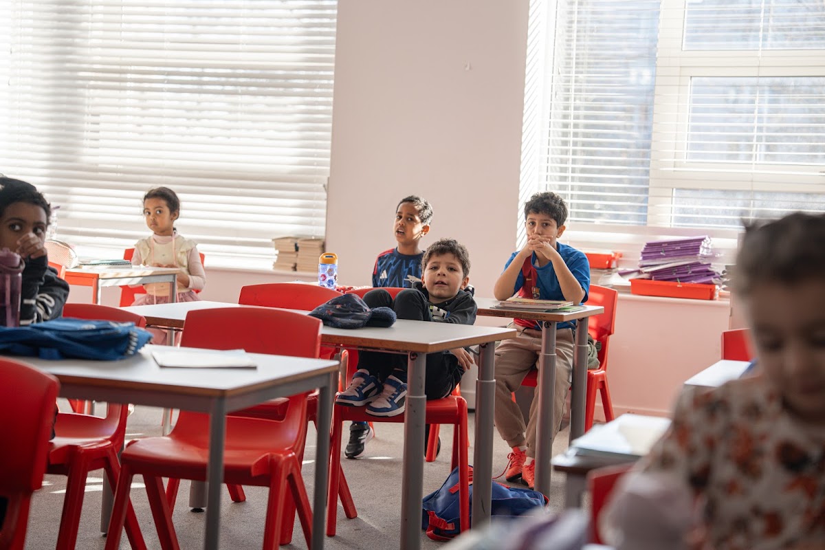 Young children in their Reception classroom