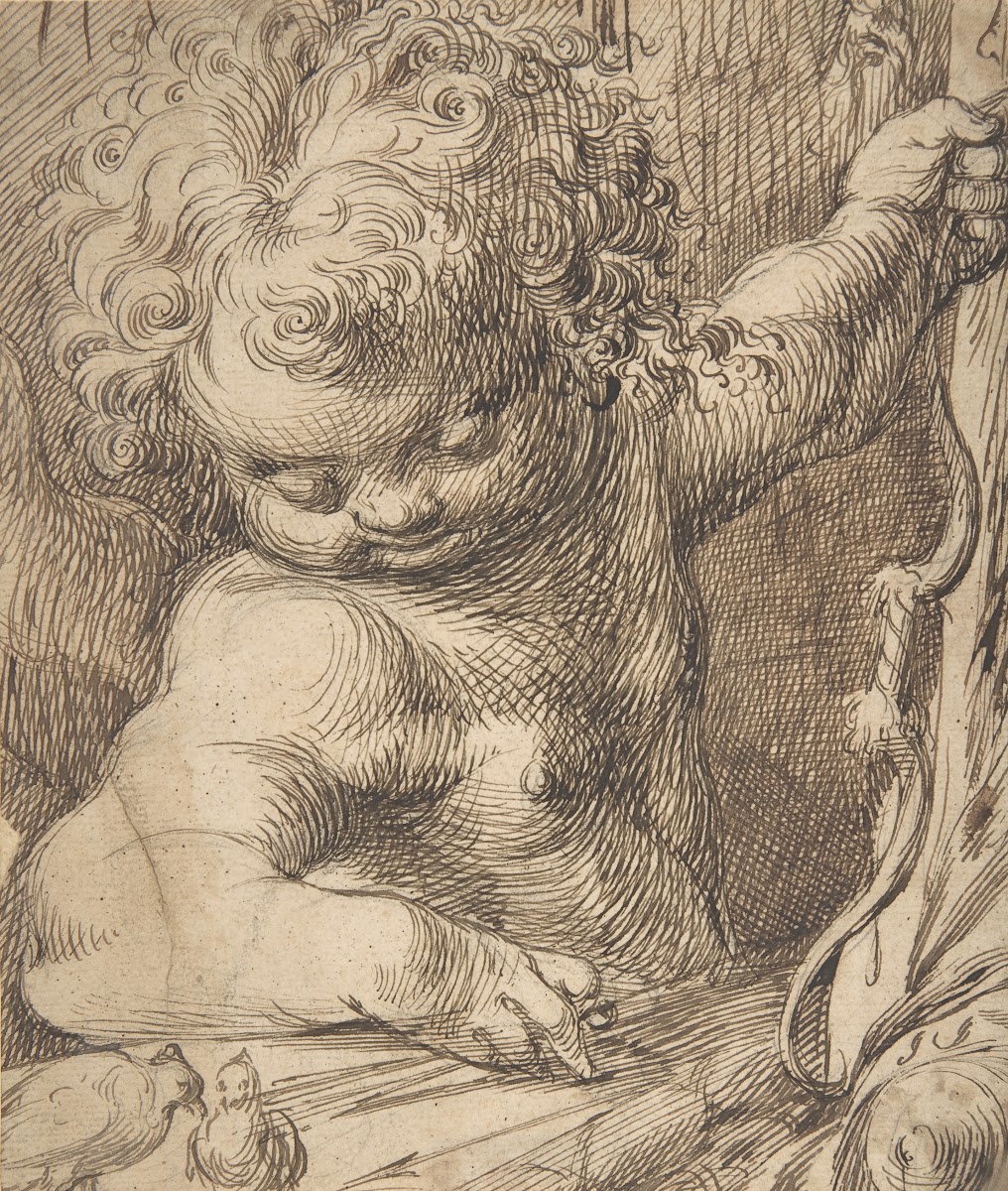 Cupid with Two Doves