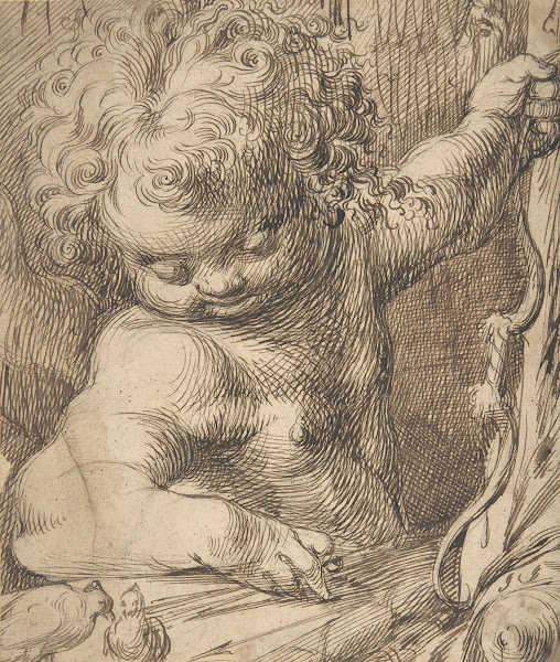 Cupid with Two Doves