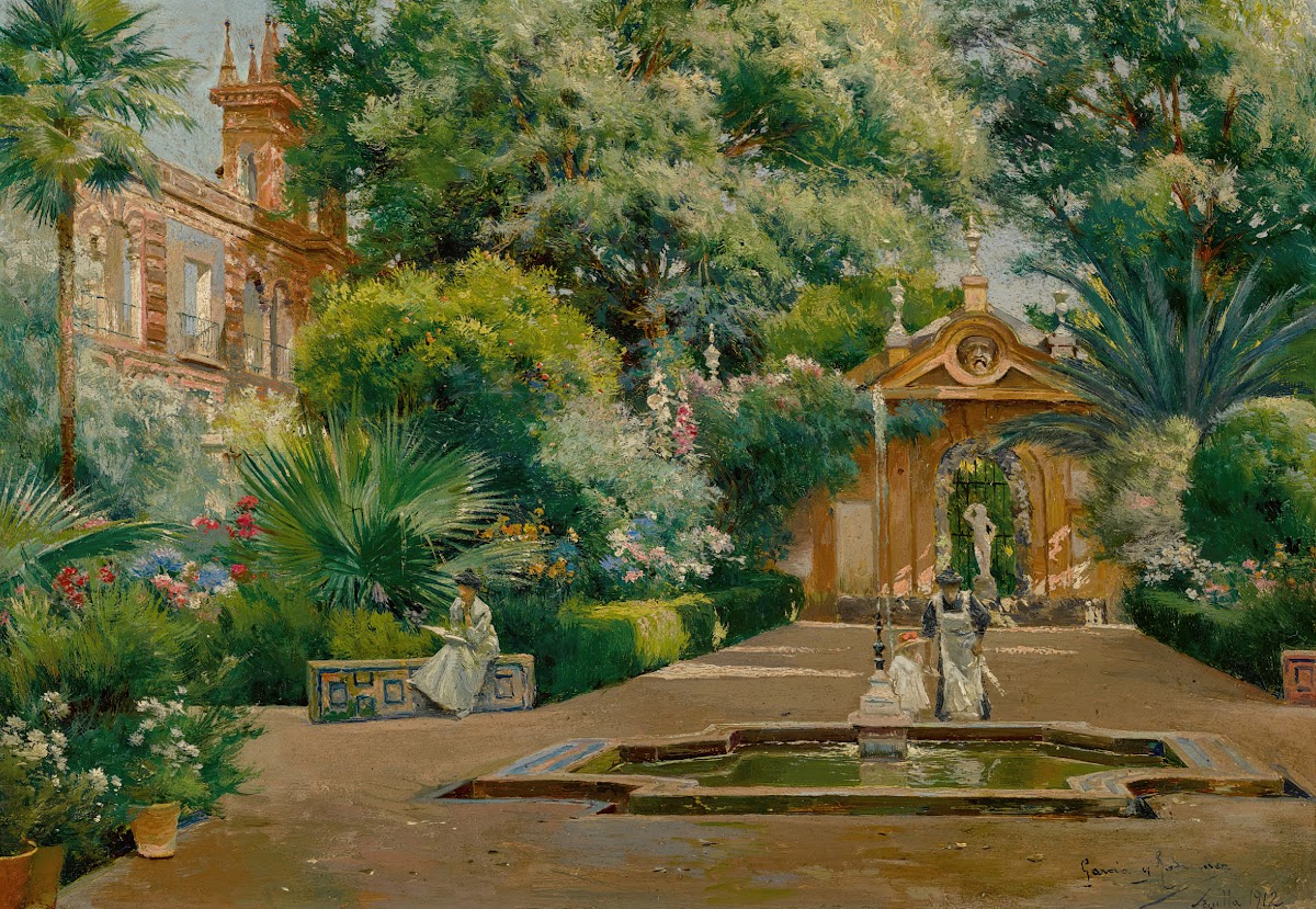 Dappled Sunlight In A Garden 1912