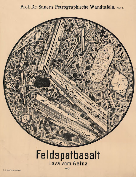 Feldspar basalt Lava from Mount Etna 1907
