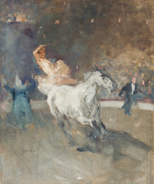 Zirkusreiterin in der Manege circa 1935