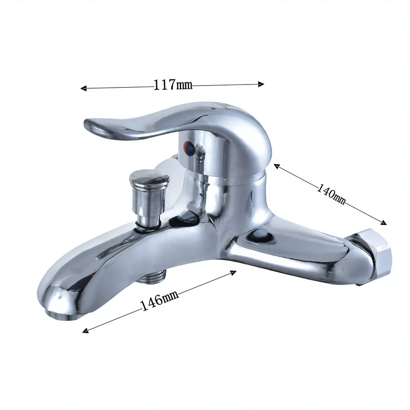 Shower mixing valve, three-piece