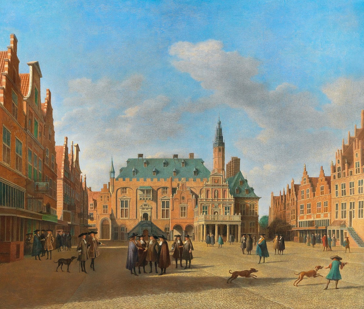 The Grote Markt in Haarlem with the Town Hall