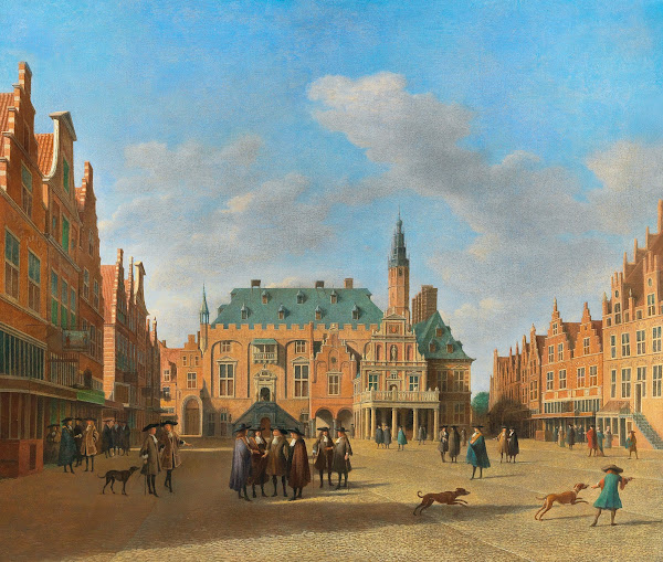 The Grote Markt in Haarlem with the Town Hall