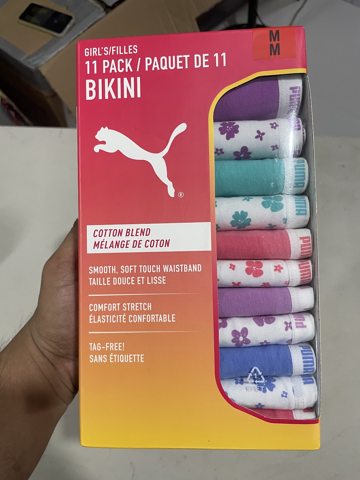 Puma Kids Undies 11pack M #1045