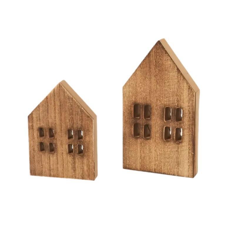 Dekorative Holz-Hütte für den Tisch