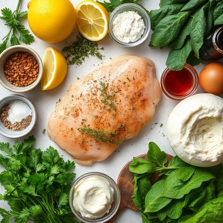 Ingredients for Easy Lemon Garlic Chicken Parmesan Skillet Recipe: Quick & Homemade Dinner