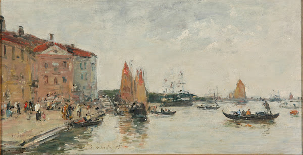 Venise le quai et léglise San Biagio 1895
