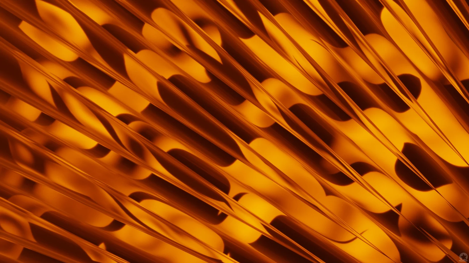 Abstract Amber Glass Ripples - Abstract Art 4K Wallpaper (3840x2160)