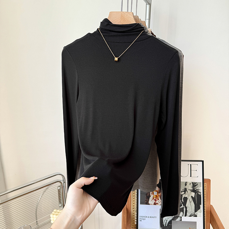 Women's silk base layer top, lined