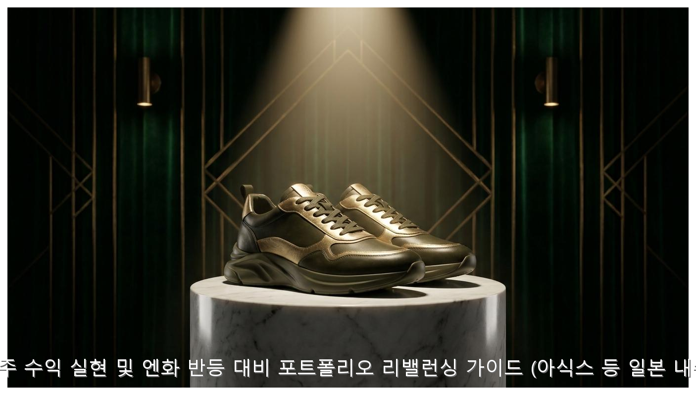 엔저 수혜주 수익 실현 및 엔화 반등 대비 포트폴리오 리밸런싱 가이드 (아식스 등 일본 내수주 중심) 핵심 안내 및 분석 인포그래픽 (2)
