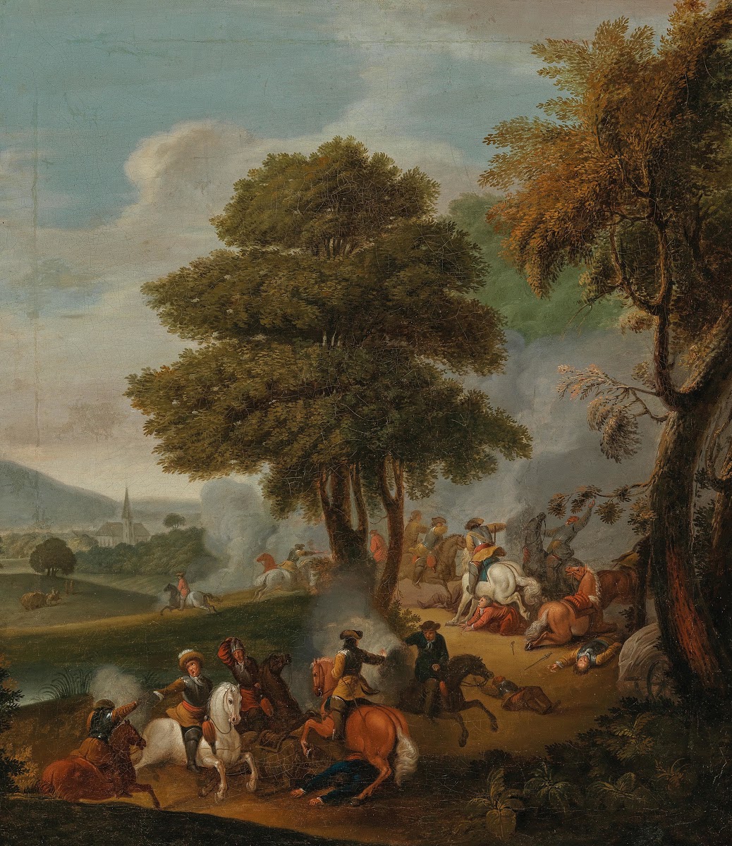 A cavalry skirmish