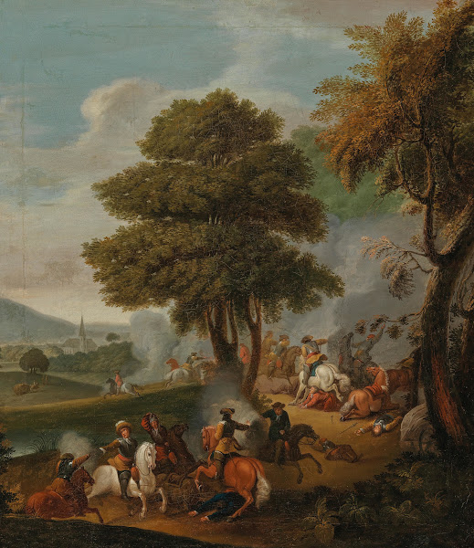 A cavalry skirmish