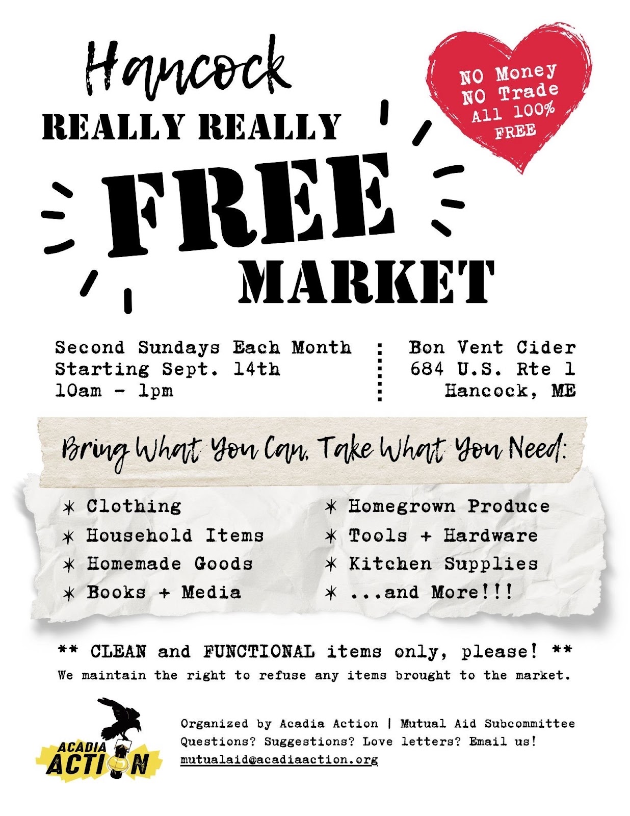 Really Really Free Market Flyer
